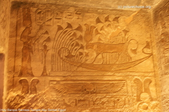 Holy Barque Ramses Temple Abu Simbel Nubia Egypt